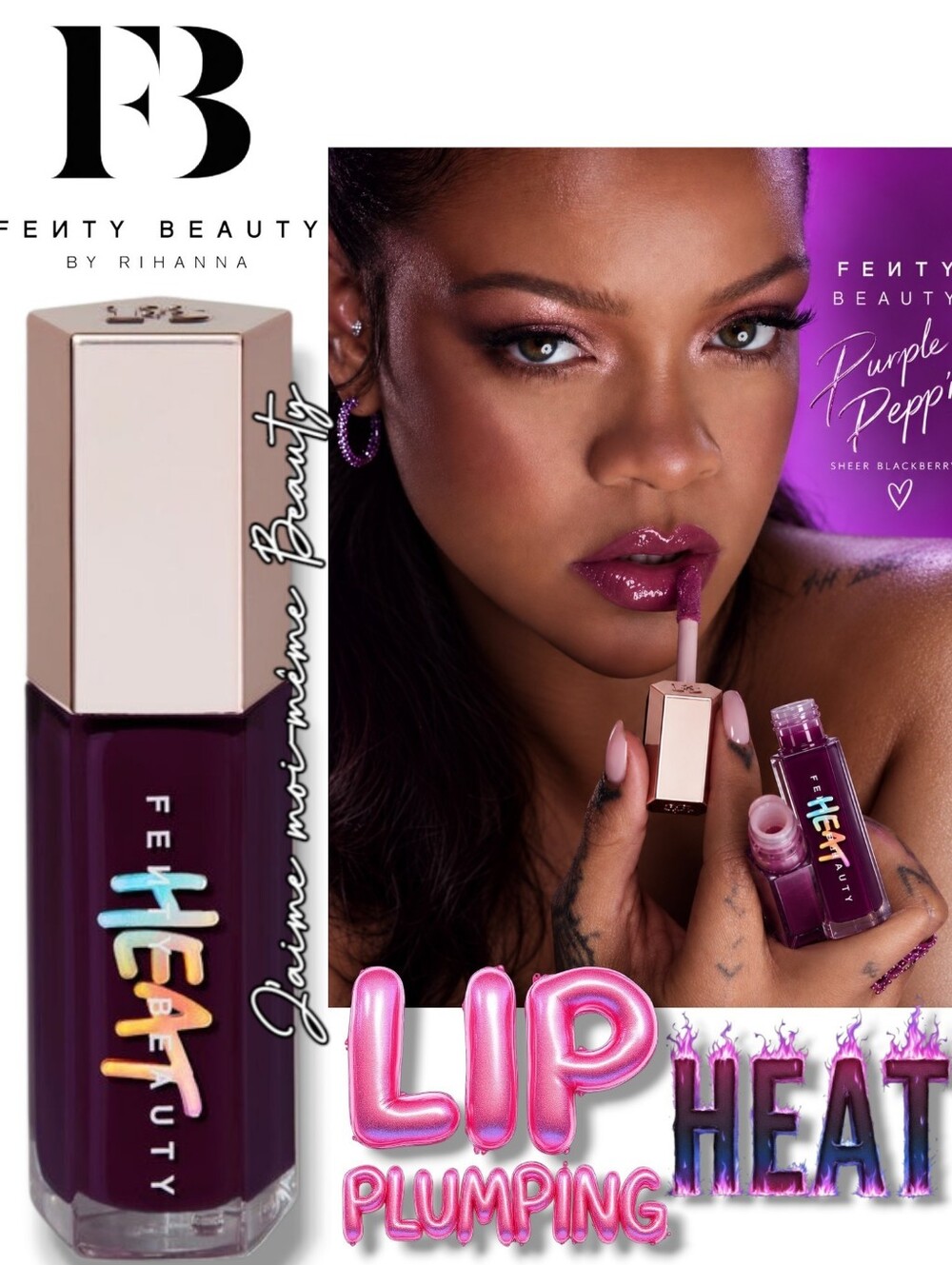 Fenty Beauty Purple Pepp'r Sheer Blackberry Plumping Lip Gloss - Limited Edition